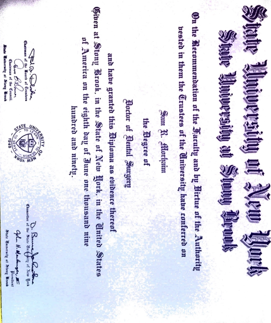 BU and Stony Brook Certificates